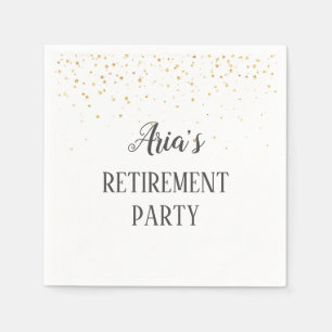 Gold Confetti Retirement Party Napkins