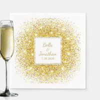 Gold Confetti Romantic Elegant Wedding Custom