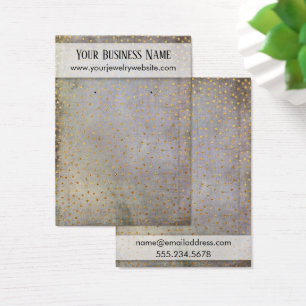 Gold Confetti & Rustic Earring Holder Display Card