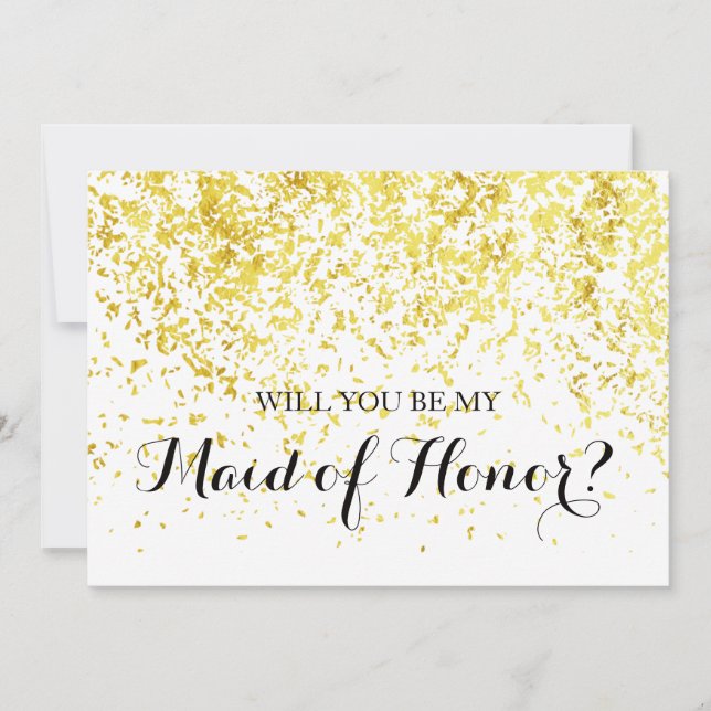 Gold Confetti - Serez-vous ma carte d'honneur (Devant)
