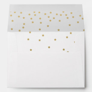 Gold Confetti Stars Enveloppes de vacances imprim