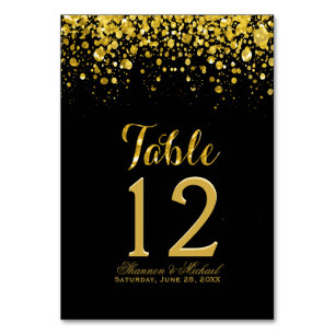 Gold Confetti   Table Card