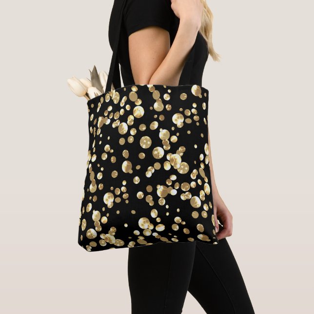 Gold confetti tote bag (Close Up)