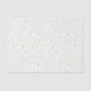 Gold Confetti Watercolor Dots Tissue Paper