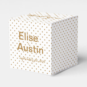 Gold Confetti Wedding Favour Box