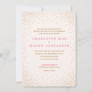 GOLD CONFETTI wedding invitation