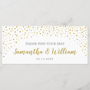 Gold Confetti Wedding Seating Chart Custom Colou Program
