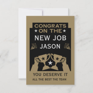 Gold Congratulations On The New Job Card