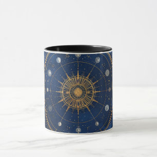 Gold Constellation Astrology Coffee Cup