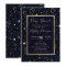 Gold constellation star navy blue baby shower