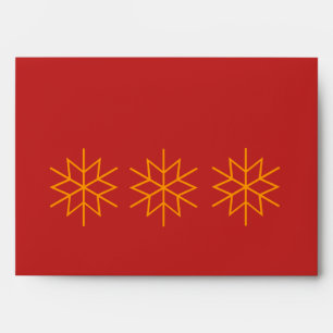 gold contempory graphic design of christmas star envelope