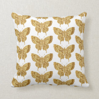 Gold Cool Butterfly Beautiful Throw Pillow