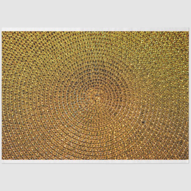 Gold Copper Mesh Design Decoupage 20x30 Tissue Paper (Front)