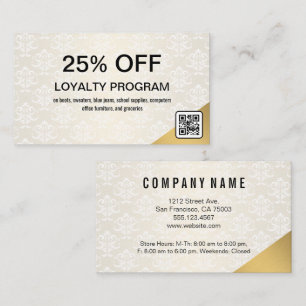 Gold Corner Discount   QR Code Card