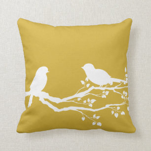 Gold Country Silhouette Throw Pillow