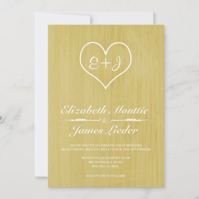 Gold Country Wedding Invitations (Front)