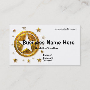 Gold Country Western Stars Design Carte de visite