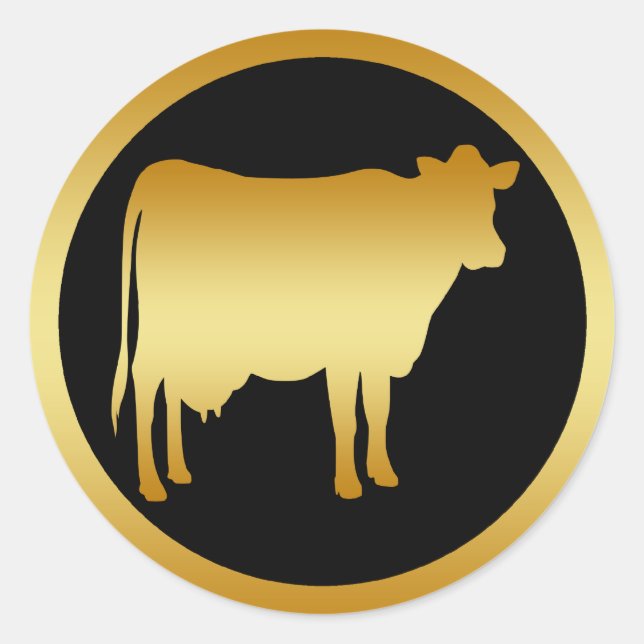 GOLD COW CLASSIC ROUND STICKER (Front)