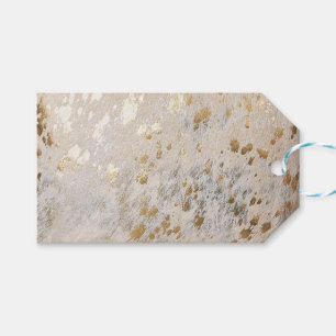 Gold Cowhide Print Metallic  Gift Tags