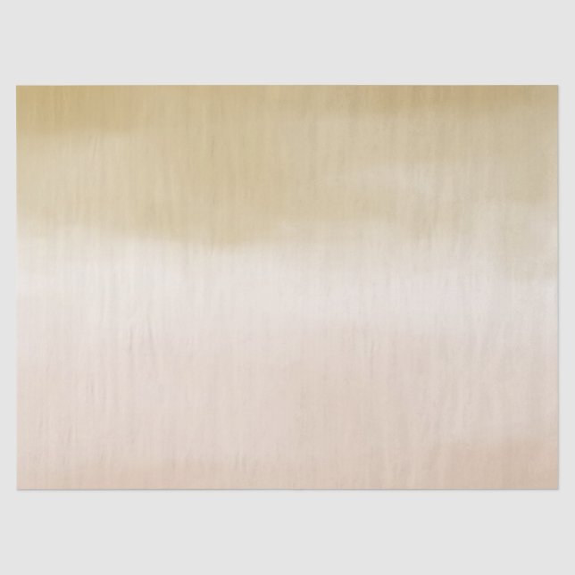 Gold Cream Peach Ombre Life is Beautiful           Tissue Paper (Front)