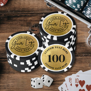 Gold Create Your Own Logo Poker Chips
