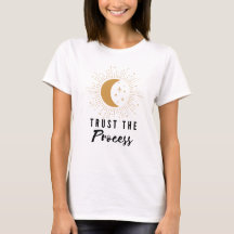 Gold Crescent Moon With Stars Trust The Process