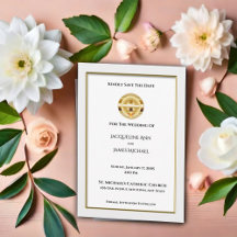 Gold Cross and Chalice Catholic Wedding