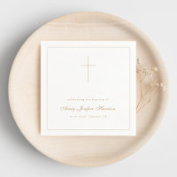 Gold Cross Christening Baptism Religious Party
