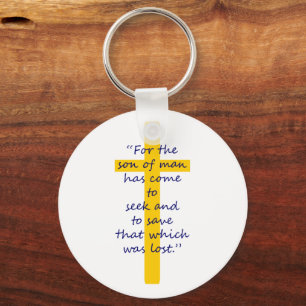 Gold Cross Christian Keychain
