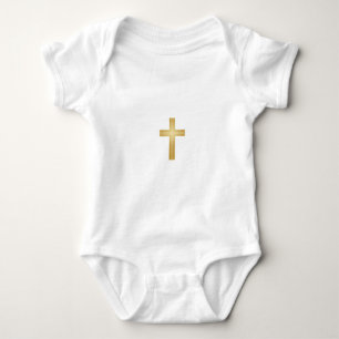 Gold Cross/Easter Baby Bodysuit