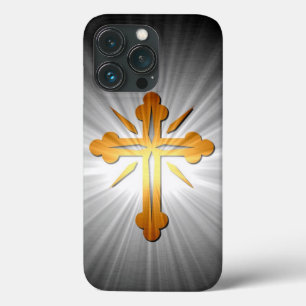 Gold Cross On Sun Rays iPhone 13 Pro Case