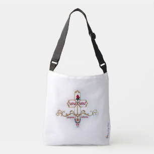 Gold Cross & Red Rose Crossbody Bag (Medium)
