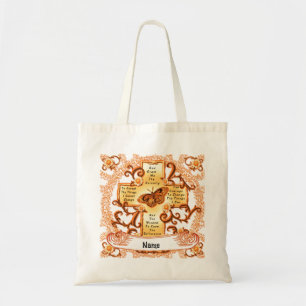 Gold Cross Serenity prayer Tote Bag
