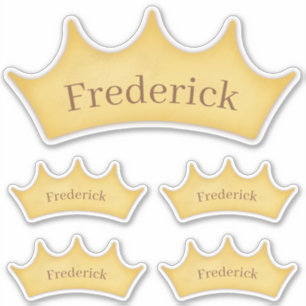Gold Crown 5 Kids & Baby Personalized Name Labels
