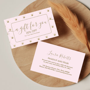 Gold Crown Feminine Luxury Discount Card