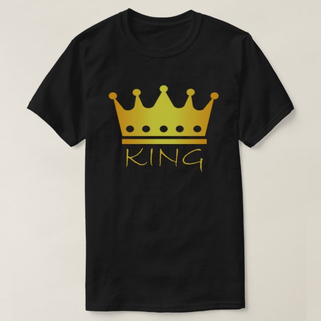 Gold Crown King Fantasy T-Shirt (Design Front)