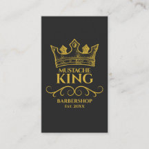 Gold Crown King Moustache Barbershop
