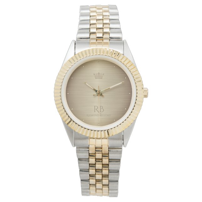 Gold Crown Metallic Watch (Front)