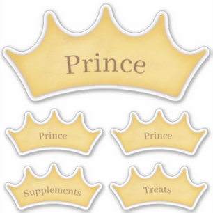 Gold Crown Pet & Barn Nameplate Organization Label