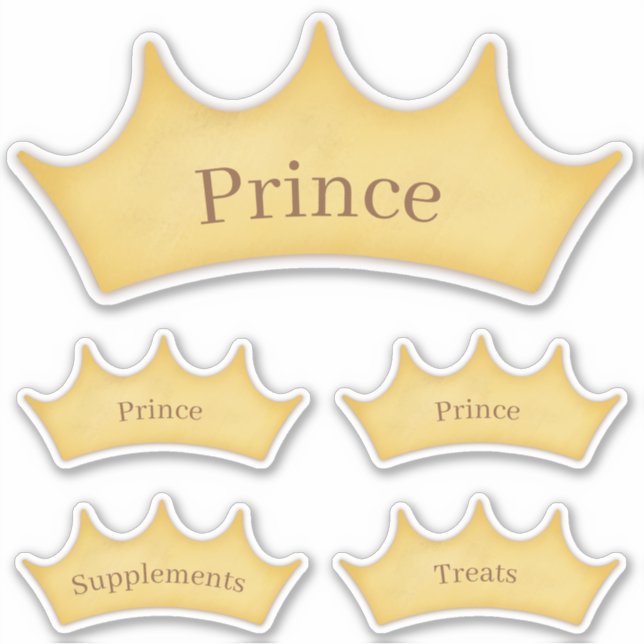 Gold Crown Pet & Barn Nameplate Organization Label (Front)