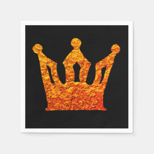 Gold Crown  Standard Cocktail Napkin