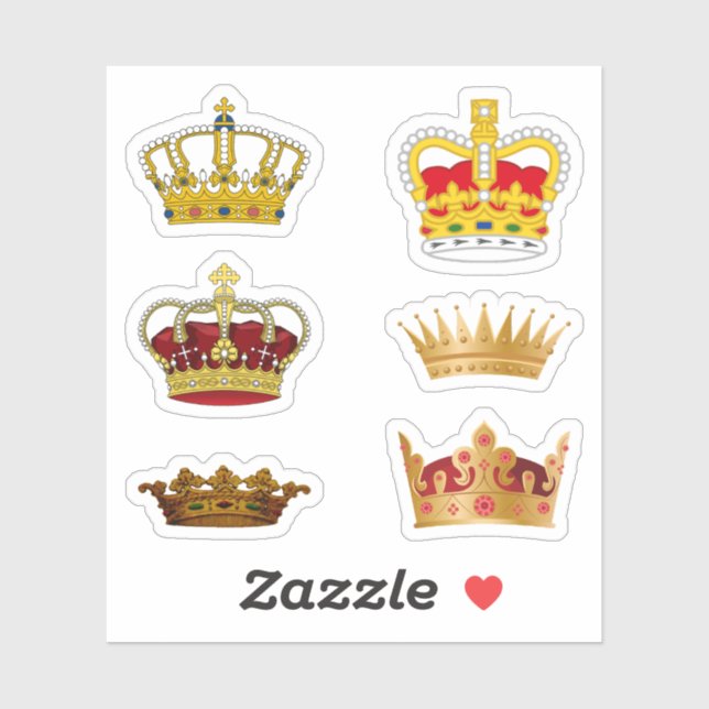 Gold Crown Stickers (Sheet)