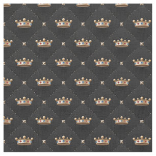 Gold Crowns Fabric