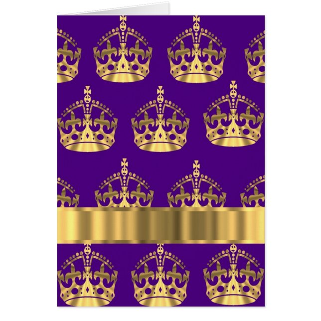 Gold crowns on purple (Front)