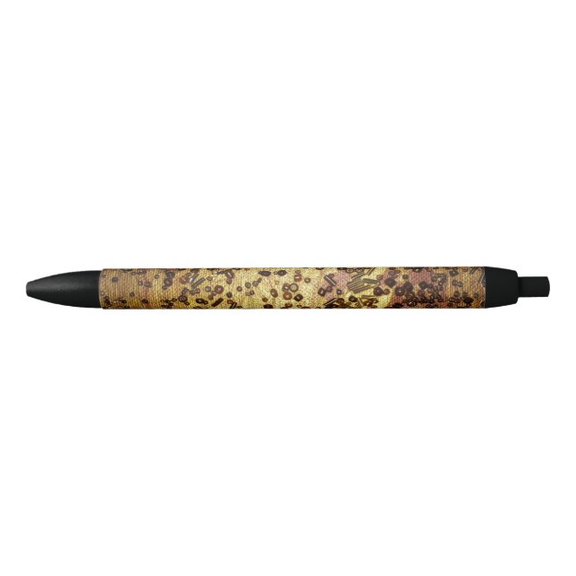 Gold Crunch Black Ink Pen (Front)