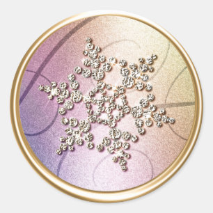Gold  Crystal Snowflake Envelope Seal