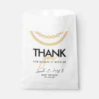 Gold Cuban Link Chain Hip Hop Baby Shower