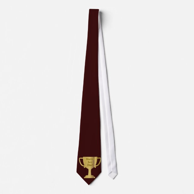 Gold Cup World's Best Dad Neckltie Tie (Front)