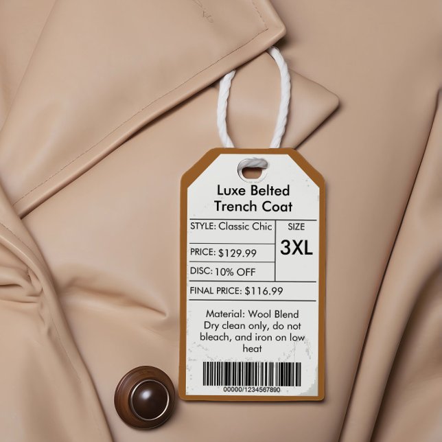 Gold Custom Logo Small Business Discount Price Tag (Price Tag )