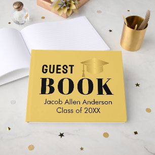 Gold Custom Name Guest Book